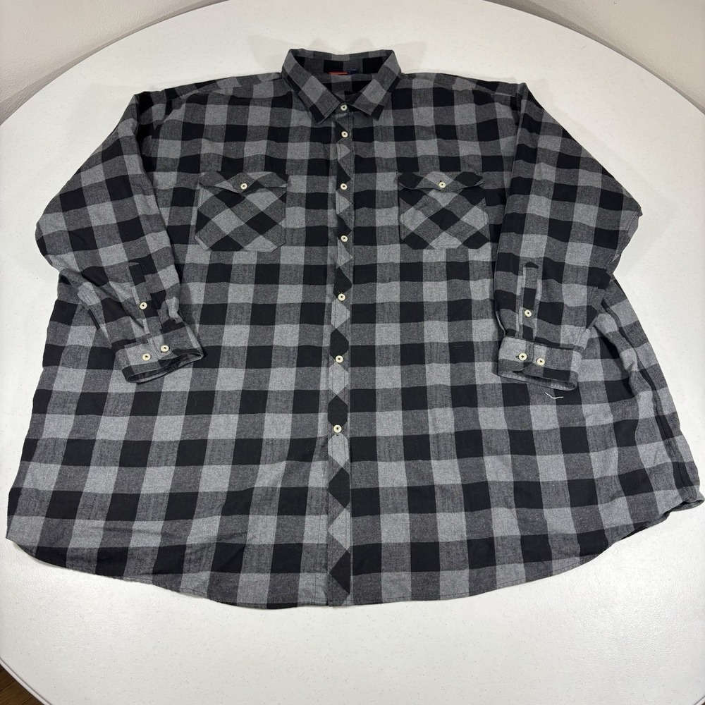 Unbranded Men's Big & Tall 7XL Heavy Cotton Flannel Shirt Italian Design